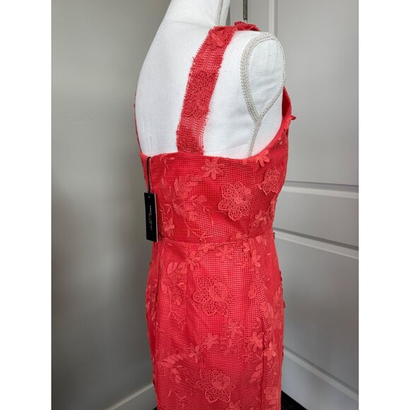Romeo Juliet Couture Coral Lace Overlay Sleeveless Dress Medium Womens NWT Core - Picture 2 of 16